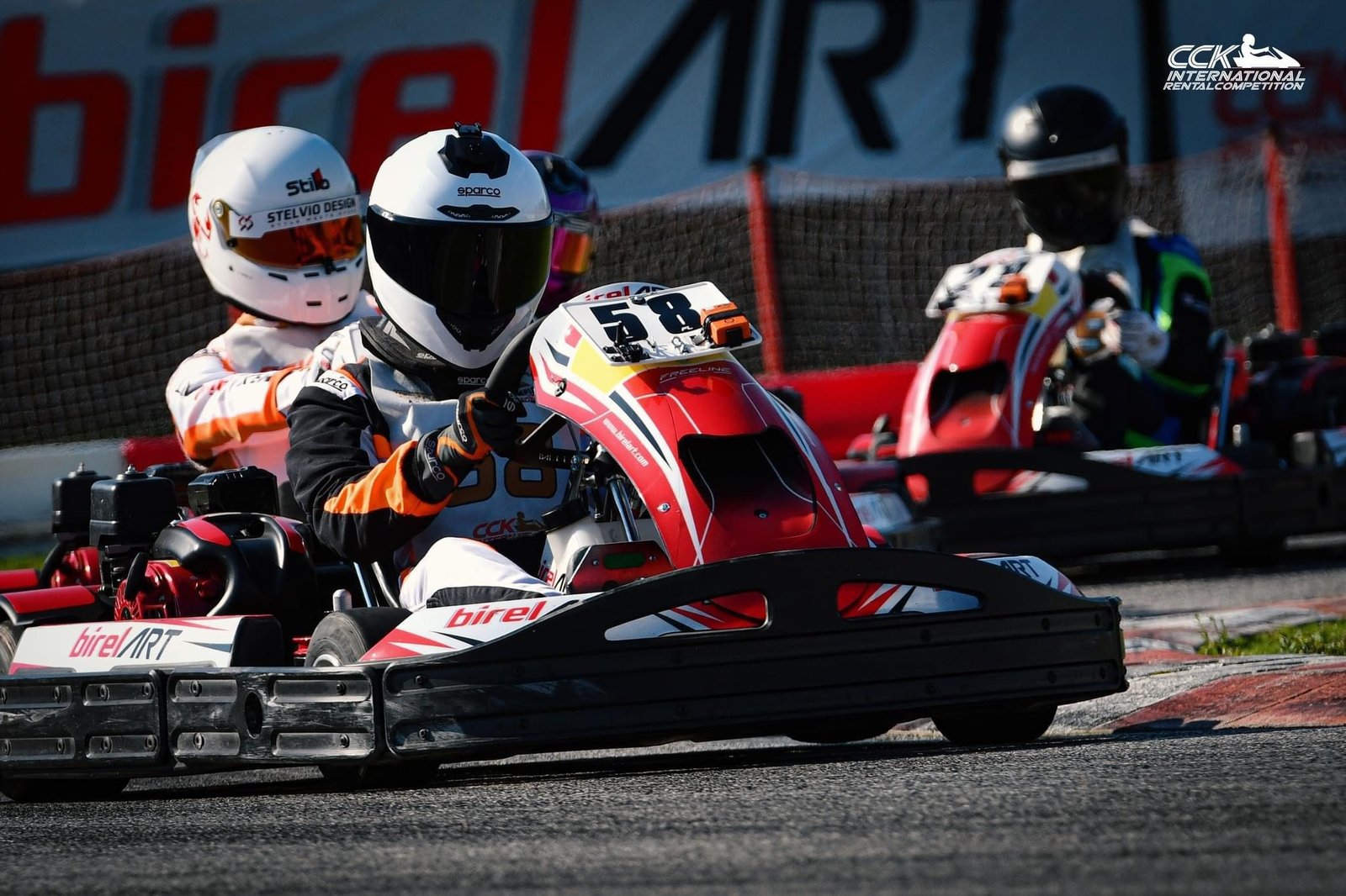 Karting field on track