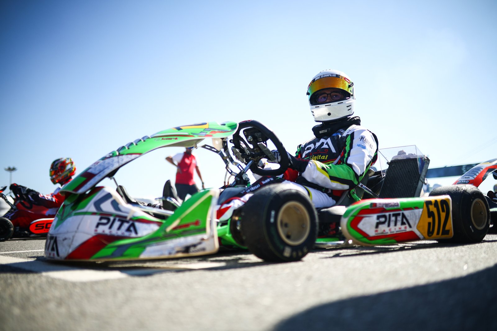 European karting race field
